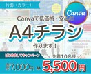 Canvaで低価格・安心のA4チラシ作ります Canvaでもテンプレート不使用でオリジナル溢れるチラシを イメージ1