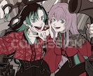 複数キャラOK!描き込んだ背景ありイラスト承ります レトロ・擬人化（人外）・ファッション・女の子が得意です！ イメージ5