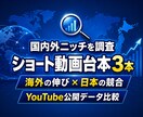 国内外のニッチを調査しショート動画台本を作成します 海外の伸びと日本の競合を公開データで比較 イメージ1