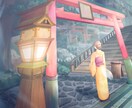 世界観のあるイラスト描きます 小説の挿絵やポスターなどに！背景もお任せください イメージ3