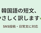 韓国語の日常文・SNSの投稿、自然な和訳にします 韓国語の短文やさしく翻訳します イメージ1