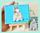 あなたのペットをゆるかわいいミニ原画にします うちの子がキャンバスの絵画に！イーゼル付きですぐに飾れます イメージ2