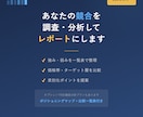 あなたの競合を調査分析しレポートにします 競合の強み・弱み・価格を一覧で丸わかり イメージ1