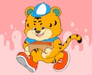 商用可◯かわいい動物キャラクターデザインします 個性◎手描き文字入りのロゴにすることも可能です ! イメージ7