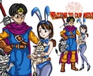SNSアイコン・全身イラストをDQ風に作成します ✿お誕生日プレゼント、ウェディグンボードにも最適です！！✿ イメージ4