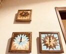 壁掛け時計を制作します オルテガ柄デザインした木製の優しさで癒されて イメージ2