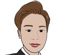デジタル似顔絵、アイコンや名刺の似顔絵描きます シンプルな似顔絵を描きます。名刺やSNSアイコンにどうぞ! イメージ3