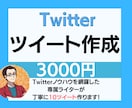 Twitterのツイートをあなたに代わり作成します ツイート作成のプロが文章代行します！ イメージ1