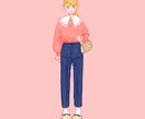 可愛い全身ファッションイラスト描きます 商用利用ok！広告、ブログ、投稿などの挿絵にどうぞ！ イメージ3