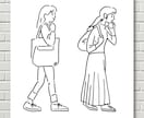 写真やイメージをもとに線画イラストを制作します ＊【商用OK】動画、ブログにも幅広くご活用ください！ イメージ4