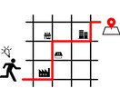 お値下げ中！シンプル・アイコンの地図作成承ります 住所のみでもOK。載せたい目印もピクトグラムなアイコンに。 イメージ1