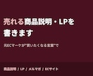 元ECマーケが売れる商品説明・LPを書きます ECマーケの実務で培った売れる言葉で商品の魅力を引き出します イメージ1
