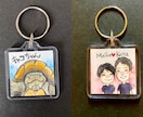 小さくてかわいい似顔絵キーホルダーお作りします 世界に一つの似顔絵キーホルダー★ギフトにも【送料込】 イメージ6