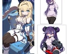 あなたご希望のイラストを描かせていただきます 二次創作○創作〇アニメ塗り厚塗り対応可 イメージ3