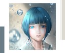 細部まで洗練されたイラストでSNSアイコン描きます 空気感まで伝わってくる…繊細な髪と瞳がこだわりのイラストです イメージ3