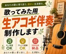 歌ってみた用の生アコギ伴奏を制作します キー変更OK！あなたの歌に寄り添う温かいアコギ伴奏をお届け イメージ1