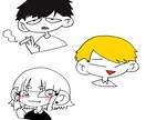 SNS等アイコン・ヘッダー作成します ポップなキャラクターでイラスト承ります！ イメージ3