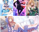 商用利用可！1枚絵、立ち絵作成します 色鮮やかな塗り&可愛い女の子が得意です♪ イメージ5