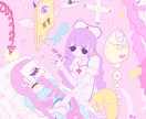 個性的なアートがすきな方にイラストを提供します 夢のような不思議な世界観 x 闇かわいいの女の子たち イメージ3