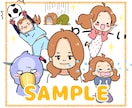 シンプルでかわいいミニキャラ★セットも作成します 動画や配信、スタンプやSNS、挿絵や教材などに★ イメージ4