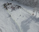 スキー、スノーボードを空から追撮りします アクションカムの追撮りは古い？　貴方専用プロモーション空撮 イメージ2