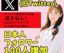X(追加購入用）日本人フォロワー100人増加します リアルユーザーの日本人アカウントがフォローします イメージ1