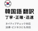 日本語⇔韓国語(1文字×3円等)へ翻訳します 韓国語翻訳のご依頼は、経験豊富なプロにお任せください イメージ1