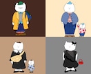 LINE・SNSのオリジナルアイコンを作成します 〜「しろいいぬ」にあなたらしさを〜 イメージ1