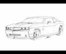 リクエストをもとに車のイラストを描きます サインペンでA4紙にスケッチします イメージ7
