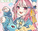 配信サムネ・SNSアイコン用イラスト描きます Vtuberアイコン胸上イラストかわいいイラストアニメ塗り イメージ2