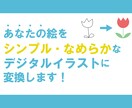 なめらかなベクターイラスト･aiデータに変換します いただいたイラストを、ベクターデータに再デザインします！ イメージ1