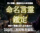 名前は最初の神言です神主が御霊に合う名を視ます 名前は、その子への最初の神言です イメージ1