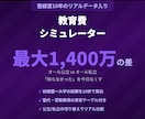 1400万の差がわかる教育費計算ツールを提供します 幼稚園〜大学まで教育費の総額が一目でわかるExcel イメージ1