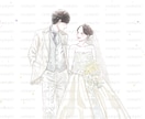 暖かいタッチでウエディングイラストお描きします 前撮りや挙式のお写真を記念にイラスト化しませんか？ イメージ2