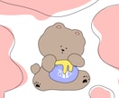 ゆるくて可愛い韓国風イラスト作成します なんだかくせになるゆるかわアニマルイラスト！ イメージ6