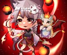 キャラデザ､1枚絵､立ち絵､SDその他承ります ご要望に合わせた価格の範囲でイラスト作成いたします。 イメージ4