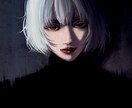 ダークな雰囲気で女性と猫を描きます 男性や他の生き物でも可能です！お気軽にご相談下さいね！ イメージ5