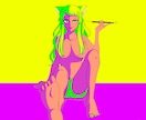 キラキラ&彩度高め☆アイコン用イラスト制作します 絶対目を引く!彩度高めでポップかわいい作品が得意です♡ イメージ3