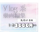 Vlog系！動画編集します あなたの思い出を理想の形で納品！ イメージ1