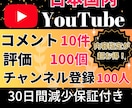 NEW　YouTubeの日本人コメント増やします 日本人コメント10件＆評価100件＆チャンネル登録100人 イメージ1