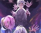 イラスト描きます！アイコン　1枚絵等　受け付けます 独特の世界観の絵を描きます　病み系で可愛い子が好きです イメージ4