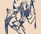 少し考えさせられる、少し暗い感じの絵を描きます あなたを不思議な黒白の世界へお連れします イメージ4