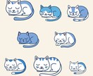 シンプルな寝猫アイコン素材を販売します 動画やSNSにすぐ使える静かな猫素材 イメージ3