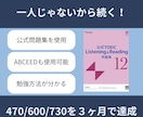 1回のお試し版：470/600/730達成します 【伴走型】あなた専用カリキュラム × 伴走で挫折させません！ イメージ1