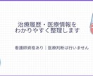 看護師資格】治療履歴・医療情報を整理し文章化します 医療現場の看護サマリーの考え方で、治療履歴を文章化します イメージ1