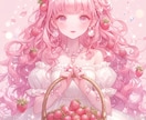 色と小物で創る世界観！ふわふわ可愛い女の子描きます 好きを詰めた宝物の一枚に。SNS、ヘッダー、グッズ利用もOK イメージ5