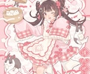 可愛さいっぱいのアイコンや立ち絵、1枚絵を描きます 女の子が得意です！ミニキャラもできます！商用利用◎ イメージ1
