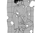 オシャレな漫画調のモノクロイラストを描きます 男女、人外、etc……ジャンル問わず承ります！ イメージ1