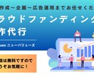 クラウドファンディング成功を徹底サポートします あなたの想いをカタチにするお手伝いをさせて下さい！ イメージ1