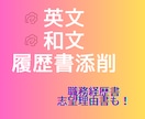 英文和文履歴書職務経歴書等の添削をします 想いが伝わる自然な表現なのかチェックします！ イメージ1